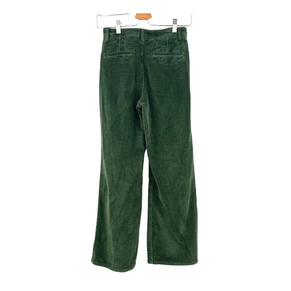 ModCloth The Boulder Wide Leg Corduroy Pants In Olive Green Size 00‎ - Picture 6 of 10